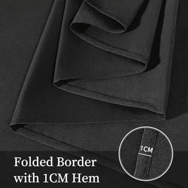 Easy-Going 6 Pack Black Tablecloths 120 Inch-Round for 8 Ft Round Table, Washable Polyester Waterproof Stain Resistant Table Cloth, Decorative Table Cover for Kitchen, Dining Tables, Events - Image 3