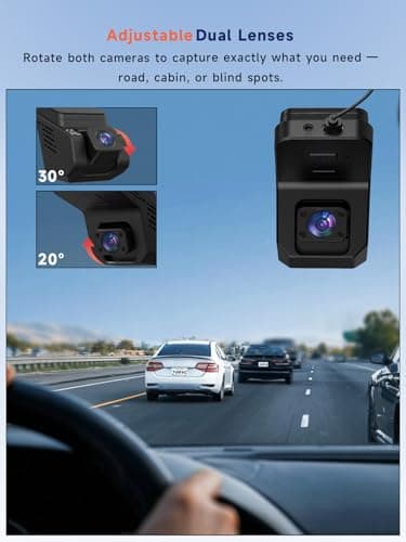 Dash Cam Front and Inside, 2.5K+1080P Dual Camera for Cars, Hidden Car Camera Front and Interior with Super Night Vision, 4 IR LEDs, G-Sensor, 24H Parking Mode, Loop Recording, 32GB Card Included - Image 6