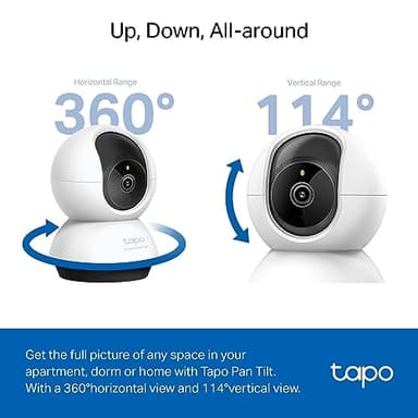 TP-Link Tapo 2K QHD Pan/Tilt Security Camera for Pet Camera, Baby Monitor, Motion Detection, Motion Tracking, 2-Way Audio, Night Vision, Cloud &SD Card Storage, Works w/Alexa & Google Home(Tapo C220) - Image 8