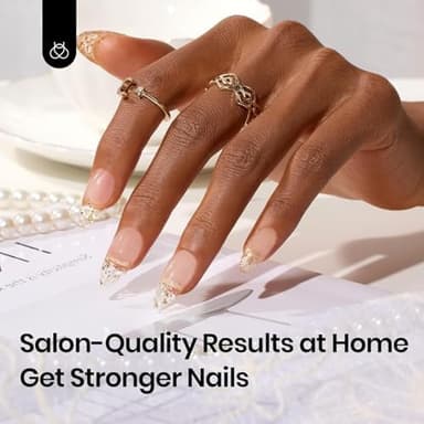 beetles 7 in 1 Clear Builder Gel Nail Set, 15ml Building Gel for Nail Apex and Extension in Strengthener Hard Gel Bottle, Led Lamp Gel Rhinestone - Image 6