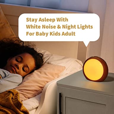 Brown Noise Sound Machine White Noise Machine with 12 Color Night Lights 30 Soothing Sounds Auto-Off Timer Calming Sleep Machine with Memory Function for Baby Kids Adult for Office Privacy - Image 5