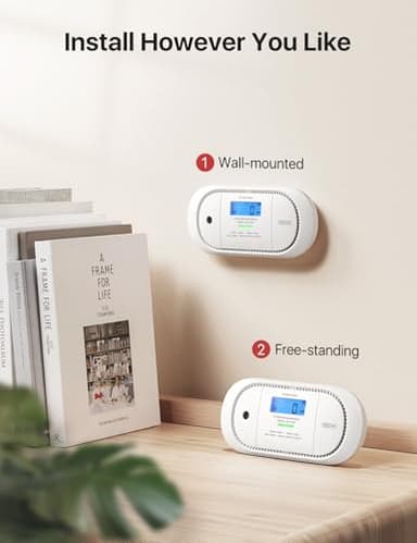 X-Sense Wireless Interconnected Carbon Monoxide Detector, Replaceable Battery Powered CO Alarm with Digital Display and Peak Value Memory, XC01-WR, Pack of 2 - Image 5