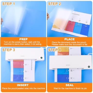 CAREGY Thermal Laminating Pouches, Holds 8.5 x 11 Inch Sheets,1200 Pack Laminating Sheets, 3 Mil, 9 x 11.5 Inches Lamination Sheet Paper for Laminator, Clear, Letter Size, Office and School Supplies - Image 5