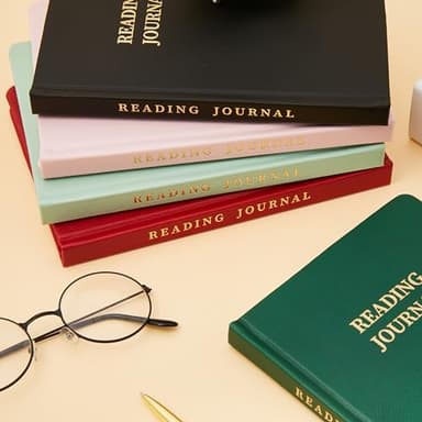 TSFPapier Reading Journal Book Lovers Gifts Hardcover Leather Readers Accessories Track Reading Log with 65 Books Reviews, 5.8”x8.3”, Pink - Image 6