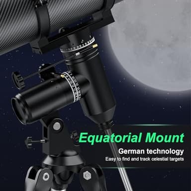 Aurosports Telescope 150EQ Reflector Telescopes for Adults Astronomy - Professional 150mm Aperture Telescope for Beginners with EQ Mount, Phone Adapter, Moon Filter, 2X Barlow Lens, Stable Tripod - Image 6