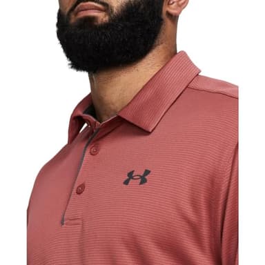 Under Armour Men's Tech Golf Polo, (611) Sedona Red / / Pitch Gray, Medium - Image 3