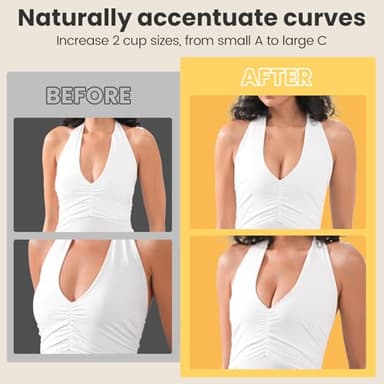 Double Sided Sticky Bra Inserts Reusable Ultra Push Up Lift Invisible Self Adhesive Bra Pads for Bikini Swimsuit Strapless Dress - Image 3