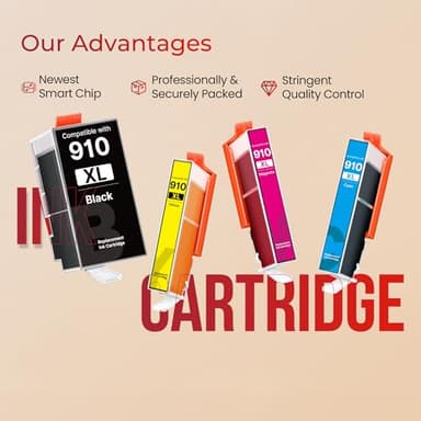 ejet 910XL Ink Cartridges for HP 910 Ink Replacement for HP 910XL Ink Cartridges Combo Pack HP910XL/910 Multipack XL Color Use with Officejet Pro 8020 8010 8015 Printers, Black and Color,4 Pack - Image 5