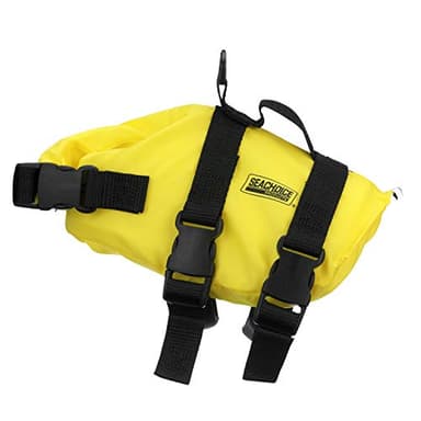 Seachoice Dog Life Vest, Adjustable Life Jacket for Dogs, w/Grab Handle, Yellow, Size XXS, Up to 6 Lbs. - Image 4