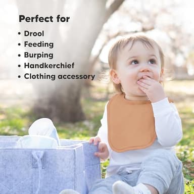 8-Pack Organic Baby Bibs for Boys, Girls - Soft Cotton Drooling and Teething Bibs for Baby Girl & Boy, Extra Absorbent, Easy to Clean & Put On for Toddler, Newborn, Infant 0-24 Months (Mauve) - Image 7