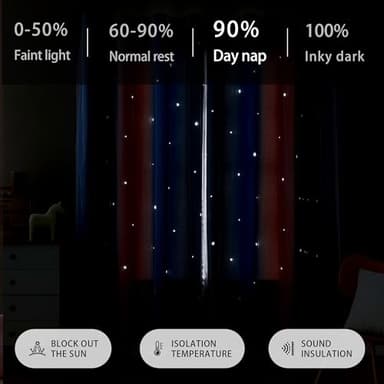 XiDi Pink and Purple Curtains 84 Inches Long for Girls Bedroom 2 Panels Blackout Rainbow Nursery Curtains for Kids Room Unicorn Princess Theme Home Decor Living Room Pink/Purple W52 X L84 - Image 5