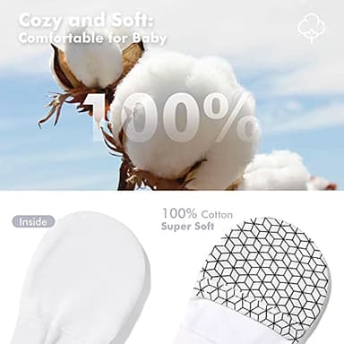 HAPIU Baby Mitten,3 Pack, Geometry&Grey Stripe&Emerald, 6-12 Months - Image 5