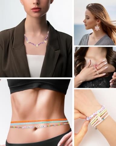 Mio Angle 4mm Glass Seed Beads Friendship Bracelet Kit, 10000pcs+ 120 Colors 6/0 Small Beads for Friendship Bracelet Beads Waist Beads with String Cords Letter Beads for DIY Jewelry Making Girls Craft - Image 6