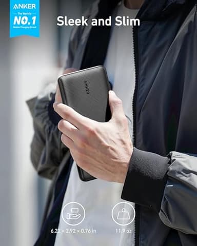 Anker Portable Charger, 325 Power Bank (PowerCore Essential 20K), 20000mAh Battery Pack with 15W Charging, PowerIQ, 2 USB-A, 1 Micro USB, Two-Way USB-C Ports for iPhone Series, AirPods, and More - Image 2