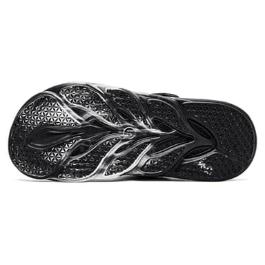 HOBIBEAR Unisex Garden Clogs Shoes Slippers Sandals for Men (Black and White,Women 8.5/Men 7) - Image 5