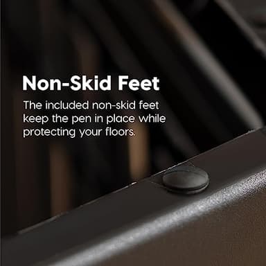 IRIS USA 24" 8-Panel Dog Playpen with Door, 83.5 x 83.5 x 23.63, Puppy Playpen, Dog Play Pen Indoors, Pet Fence, Puppies/Small Dogs, Black - Image 7