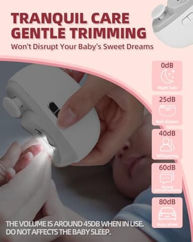 CCMADE 2025 Upgraded Electric Nail Clipper, 3 in 1 Automatic Nail Trimmer and Polisher with LED Light & Clip Storage,USB Rechargeable - 2 Speeds Electric Nail File for Baby, Adults, Seniors - Image 5