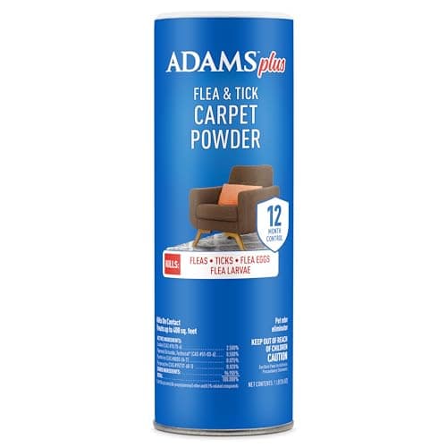 ADAMS Plus Carpet Powder, Kills Fleas and Ticks On Contact, Kills All Stages of the Flea Life Cycle, 30 Day Protection, Freshens and Deodorizes, Treats Up to 400 Sq Ft, 1LB - Image 1