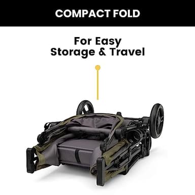 Jeep Sport All-Terrain Stroller Wagon by Delta Children - Includes Canopy, Parent Organizer, Adjustable Handlebar, Snack Tray & Cup Holders, Grey/Olive Green - Image 6