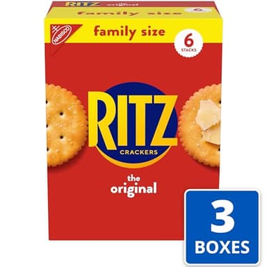 RITZ Original Crackers, Snacks for Kids and Adults, Bulk Lunch Snacks, Family Size, 3 Boxes - Image 3