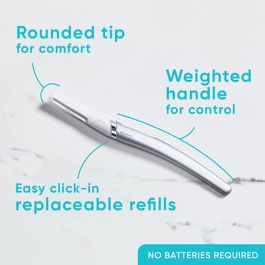 Gillette Venus Facial Razor, Exfoliating Dermaplaning Tool for Face, Replaceable Refills, Removes Fine Facial Hair, Exfoliates Dead Skin, Skin Defense Guard, Handle with 5 Blade Refills - Image 3
