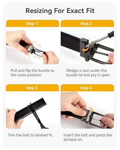 CHAOREN Mens Belts Leather 1 Pack - 1.25" Reversible Belts for Men for Dress Pants - One Belt, Two Colors - Image 5