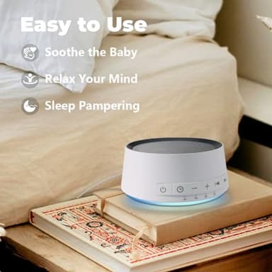 Sound Machine White Noise Machine with 30 Soothing Sounds 12 Colors Night Light Sleep Machine for Baby Kids Adults Brown Nosie Machine Pink Noise Machine with 32 Volume Levels for Office Home Travel - Image 7