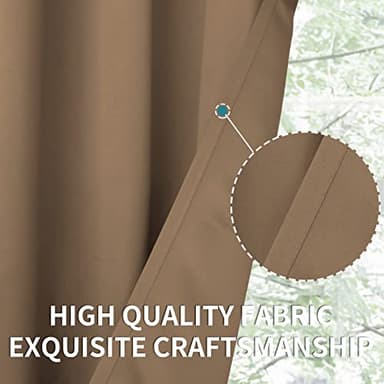 BGment Blackout Curtains for Living Room - Grommet Thermal Insulated Room Darkening Curtains for Bedroom, 2 Panels of 52 x 108 Inch, Taupe - Image 7