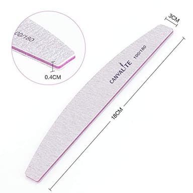 Canvalite 100 PCS Nail File Professional Nail Files Reusable Double Sided Emery Board(100/180 Grit) Nail Styling Tools for Home and Salon Use - Image 2