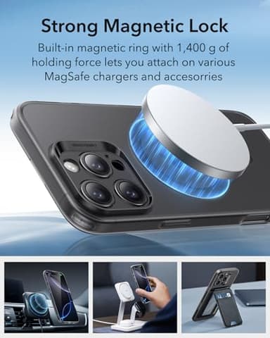ESR for iPhone 16 Pro Max Case, Compatible with MagSafe, Camera Protection, Shockproof Thin Cover, Resists Yellowing and Scratche, Magnetic Phone Case for iPhone 16 Pro Max, Zero Serie, Frosted Black - Image 5