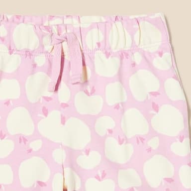 Amazon Essentials Unisex Babies' Cotton Pull-On Shorts, Pack of 3, Pink/Apples, 6-9 Months - Image 3
