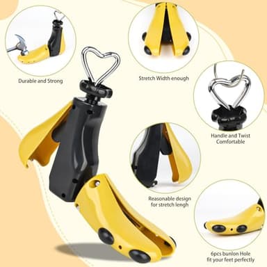 Msentuo Shoe Stretchers Men Women,Boot Stretcher men women adjustable length and wide feet (YELLOW, L (Wm's 11-14;men's 10-14)) - Image 2