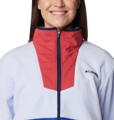 Columbia Women's Sequoia Grove Full Zip Fleece, Snowdrift/Clematis Blue, X-Large - Image 4