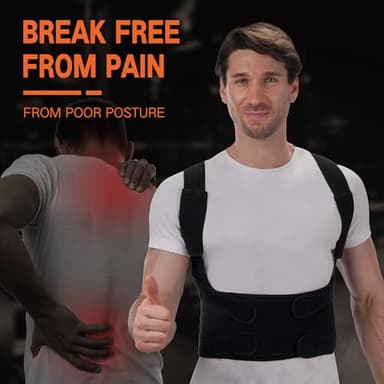 PANUSU Back Brace Posture Corrector for Men and Women - Adjustable Full Back Brace Posture Corrector Straightener For Upper and Lower Back Pain Relief - Scoliosis, Hunchback, Spine Corrector - Large - Image 8
