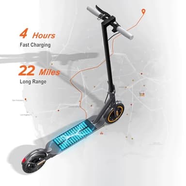 NAVIC T5 Electric Scooter Adult, 350W,Max Speed 19Mph, Long Range 22Miles, Foldable E-Scooter for Adults, Escooter Adults with App Control, Dual Braking - Image 7