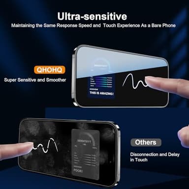 QHOHQ for iPhone 16 Pro Max Screen Protector with Camera Lens Protector, [Military Grade Shatterproof], Top 9H+ Tempered Glass, Full Edge Coverage, Ultra Durable, with Installation Tool [3+3 Pack] - Image 8