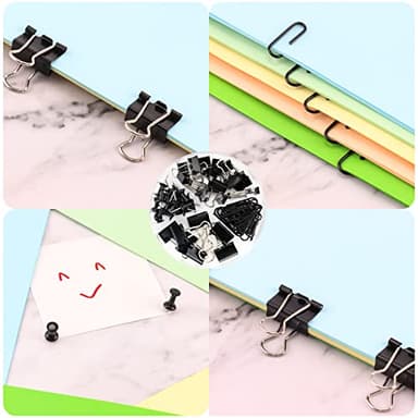 BCCICE Desk Organizers Caddy and Accessories with 7 Compartments + Pen Holder / 72 Clips Set, Drawer, Black Mesh Office Supplies Desktop Organizer for Home, Office Ect - Image 4