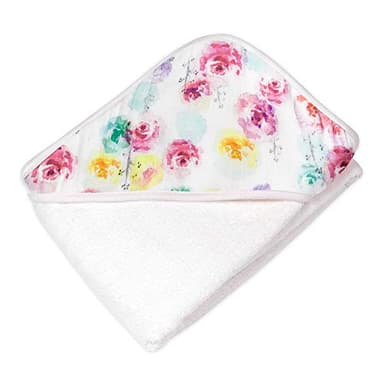 HonestBaby unisex baby 2-Pack Organic Cotton Hooded Towels Bandana, Rose Blossom, One Size US - Image 3