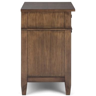 SIMPLIHOME Carlton SOLID WOOD 24 inch Wide Transitional Bedside Nightstand Table in Rustic Natural Aged Brown for the Living Room and Bedroom - Image 10