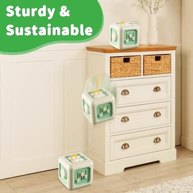 SOCBTNSO Busy Cube Toy, Sensory Toys for Toddlers 1-3, Baby Car Seat Toys 12-18 Months, Toddler Airplane Travel Toys Age 1-2, Learning Fine Motor Skills, 1st Birthday Gifts Boys Girls - Image 4