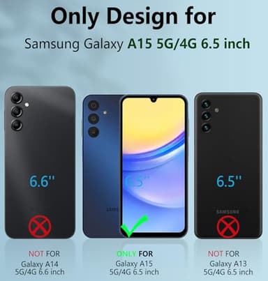 FNTCASE for Samsung Galaxy A15-5G Case: Phone Case with Built-in Screen Protector Protective Silicone Cell Phone Cover Rugged Shockproof Full Protection Slim Dual Layer Case for Men & Women Clear - Image 2