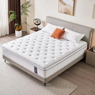 Madevos Queen Mattress, 12 Inch Hybrid Mattress in a Box, Memory Foam and Individual Pocket Springs, Soft and Breathable, Soft Feel - Image 7