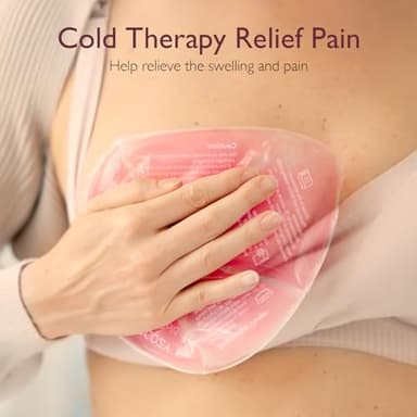 Momcozy Larger Breast Therapy Packs, Hot and Cold Breast Pads with 2 Soft Covers, Breastfeeding Essentials，2 Pack，Pink - Image 2