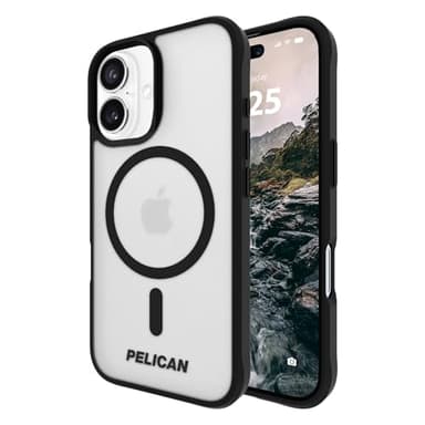 Pelican Ranger iPhone 16 Case [Compatible with MagSafe] Rugged Magnetic Phone Case with 12ft Military-Grade Drop Protection - Heavy Duty Phone Cover for iPhone 16 - Frosted Clear - Image 1