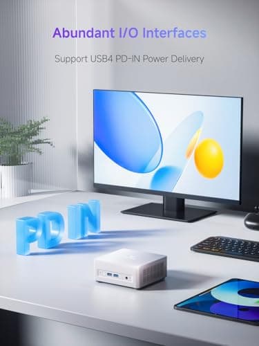 MINISFORUM UM870 Slim Mini PC AMD Ryzen 7 8745H(8C/16T), Mini Desktop Computer 32GB DDR5 RAM 1TB SSD, USB4/HDMI/DP 8K@60Hz Output, 2.5G LAN Port, 4xUSB Ports, WiFi 6E, BT5.3, AMD Radeon 780M Graphics - Image 5