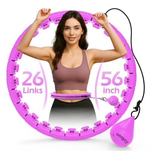 JLoibao Weighted Hula Circle with 26/32 Links(56-66 Inch) for Adults Weight Loss, Infinity Fitness Hoop Plus Size, for Women Smart Exercise Equipment - Image 1