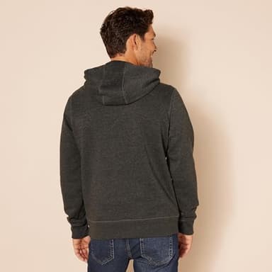 Amazon Essentials Men's Pullover Sweatshirt Hoodie, Big & Tall Options Available, Charcoal Heather, Large - Image 3