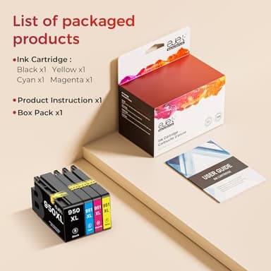 ejet 950XL and 951XL Ink Cartridges Combo Pack Compatible for HP 950 951 Ink Cartridges Combo Pack Use for OfficeJet Pro 8600 8610 8615 8620 8625 8100 8630 8660 276DW 251DW, Black Cyan Magenta Yellow - Image 5
