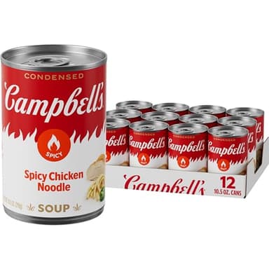 Campbell’s Condensed Spicy Chicken Noodle Soup, 10.5 oz Can (Pack of 12) - Image 1