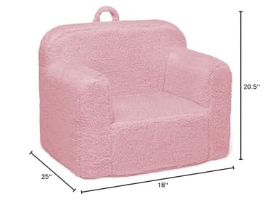 Delta Children Cozee Sherpa Chair, foam, Pink - Image 12